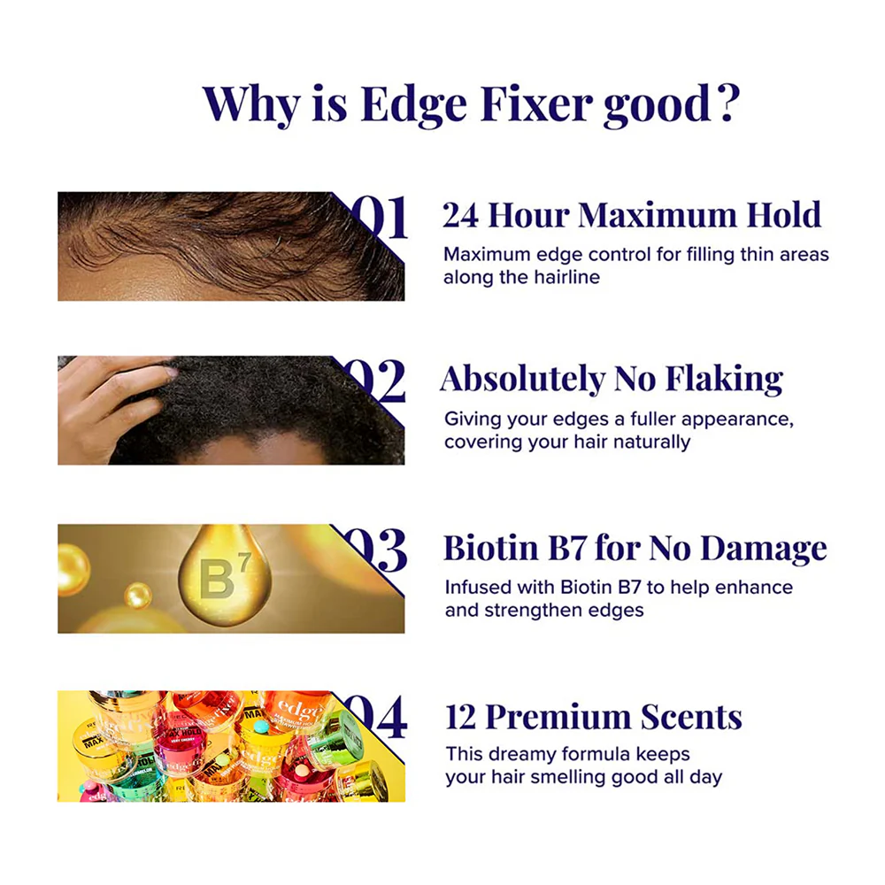 RED by KISS Edge Fixer 24 Hour Edge Control Max Hold Non-Flaxing Wax - Image 28