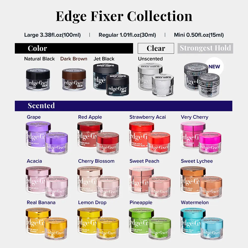 RED by KISS Edge Fixer Extreme Hold Hair Gel with Biotin B7, No Flaking or Residue - Image 52