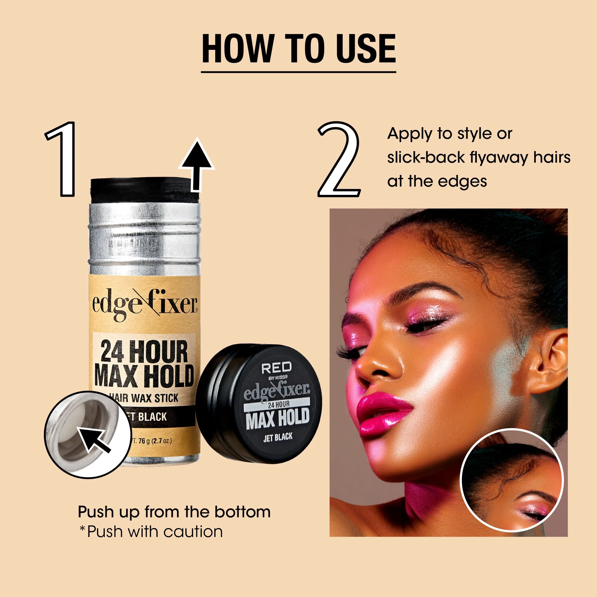 RED by KISS Edge Fixer Hair Wax Stick Color - Image 20