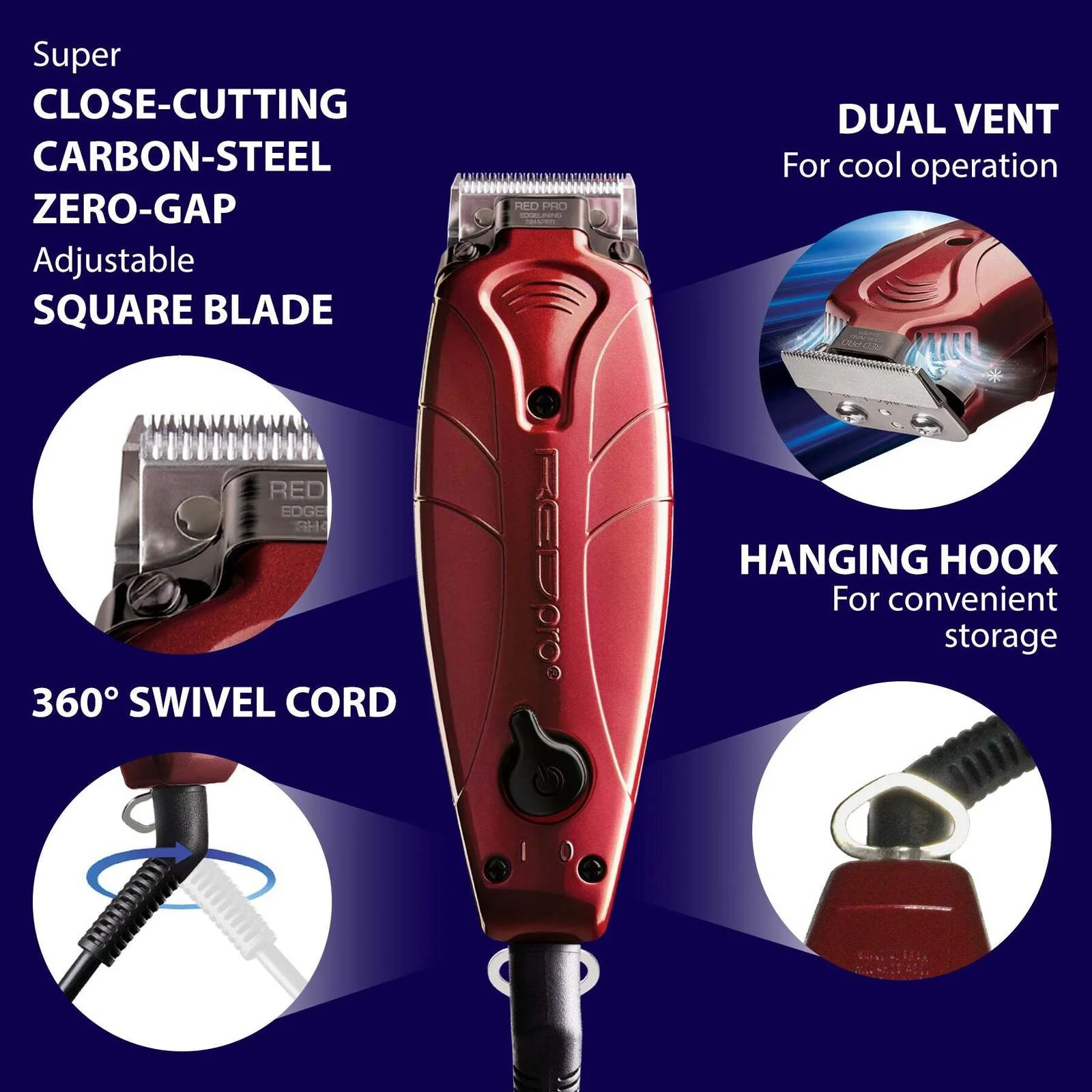 Red PRO Edgelining Hair Trimmer - Image 5