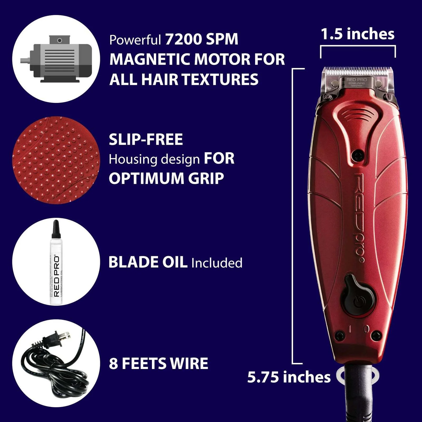 Red PRO Edgelining Hair Trimmer - Image 6