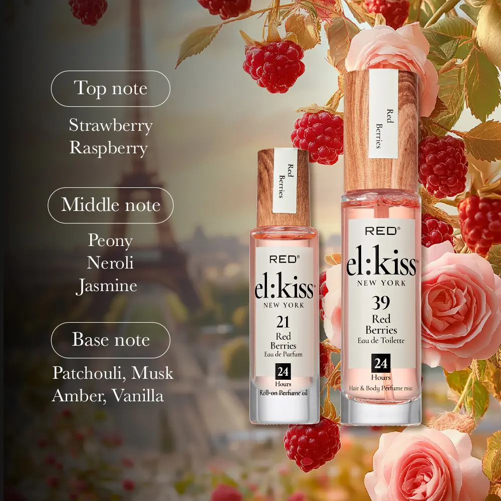 RED by KISS El Kiss Perfume Rollerball and Hair & Body Mist - Fruity Floral Fragrances - Image 91