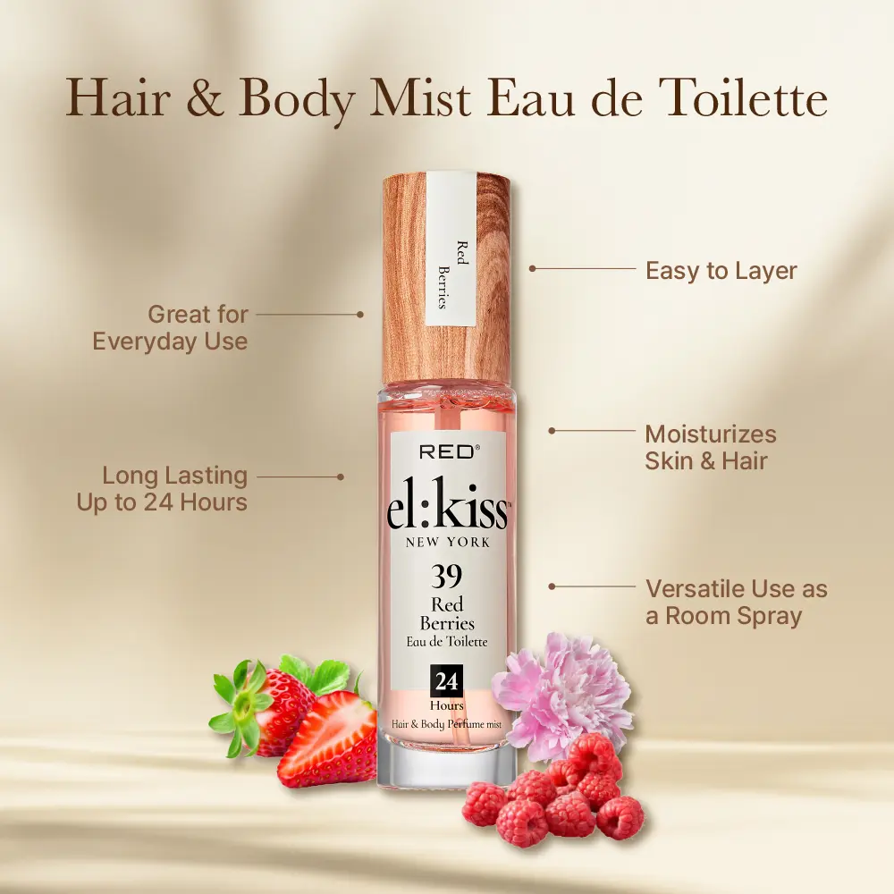 RED by KISS El Kiss Perfume Rollerball and Hair & Body Mist - Fruity Floral Fragrances - Image 92