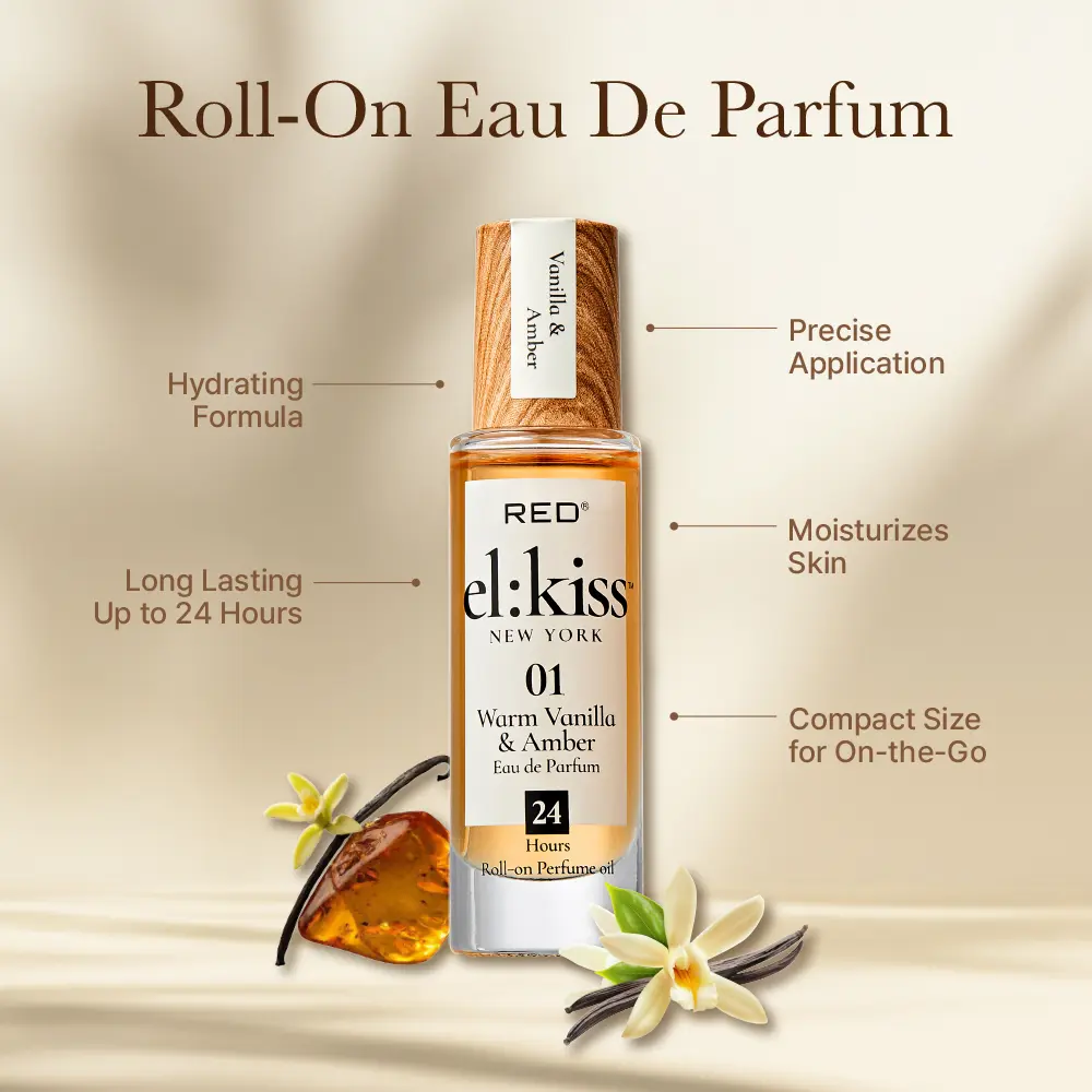 RED by KISS El Kiss Perfume Rollerball and Hair & Body Mist - Warm & Spicy Fragrances - Image 3