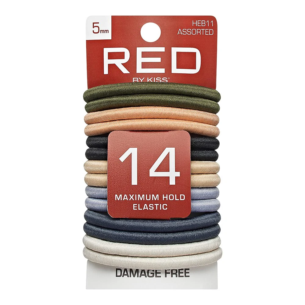 RED by KISS Elastic Hair Band 5mm (14ct) - Image 6