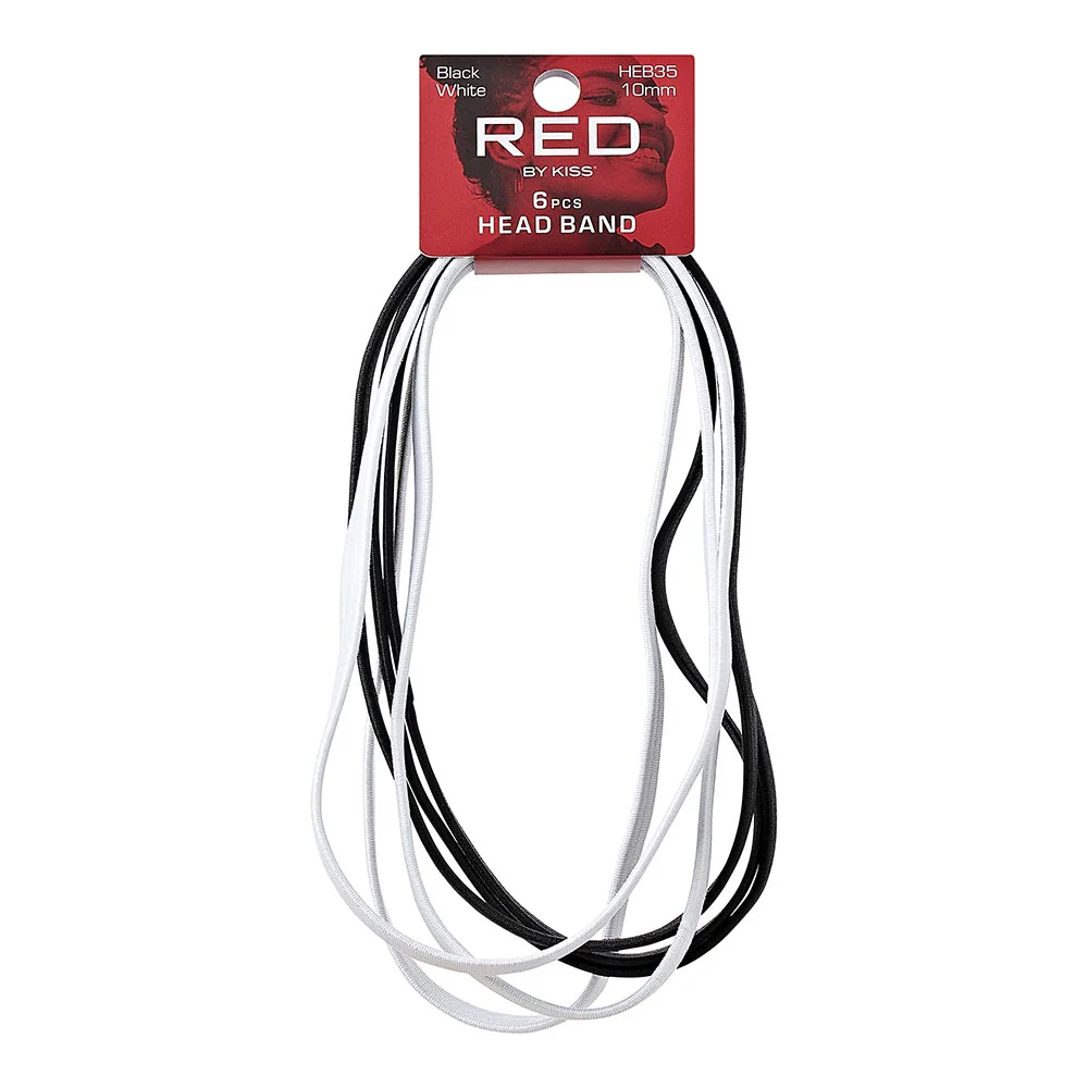 RED by KISS Elastic Sport Headband 10mm (6pcs) - Image 3