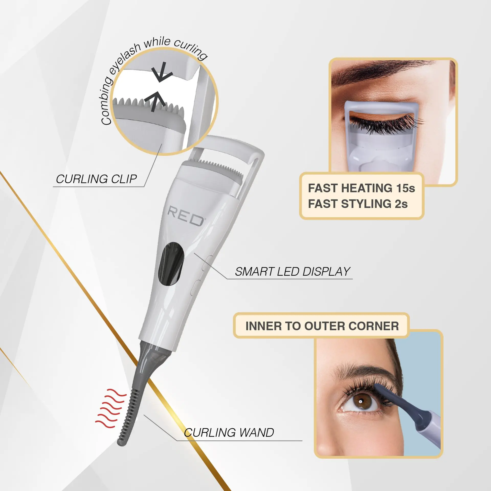 RED by KISS Electric Dual-Sided Heated Eyelash Curler & Curling Wand - Image 11