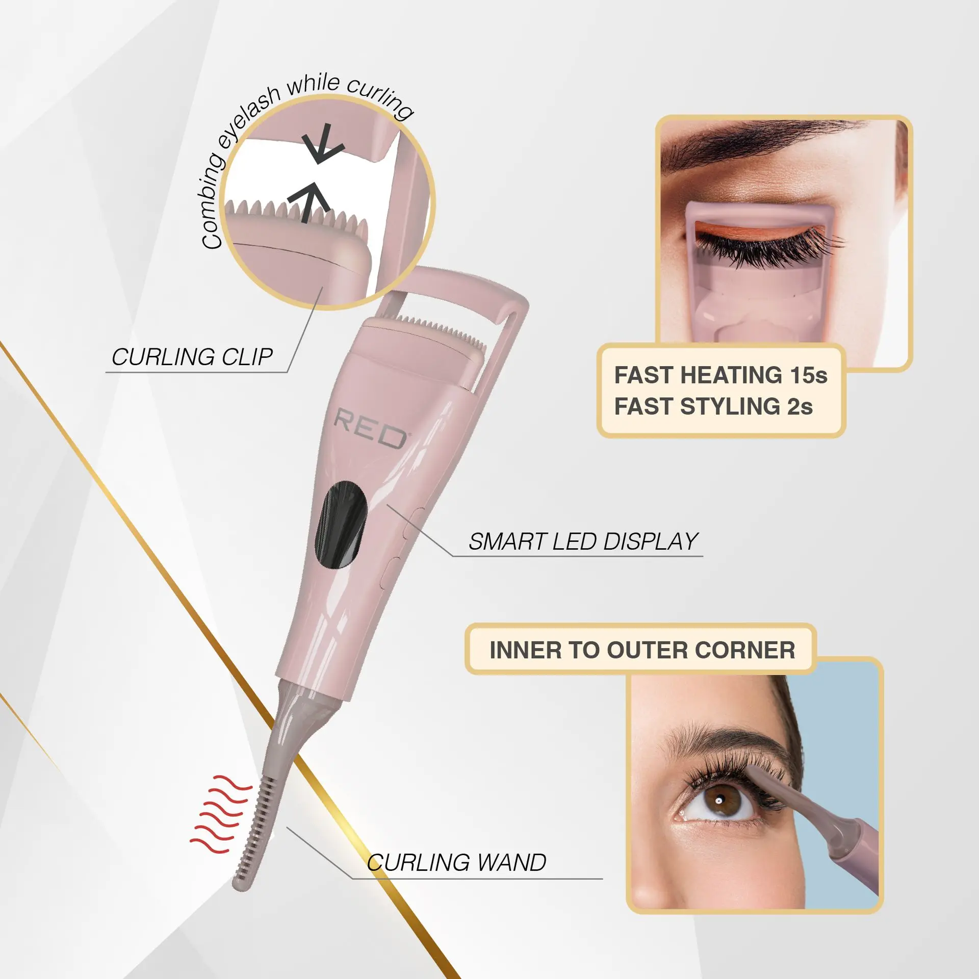 RED by KISS Electric Dual-Sided Heated Eyelash Curler & Curling Wand - Image 5