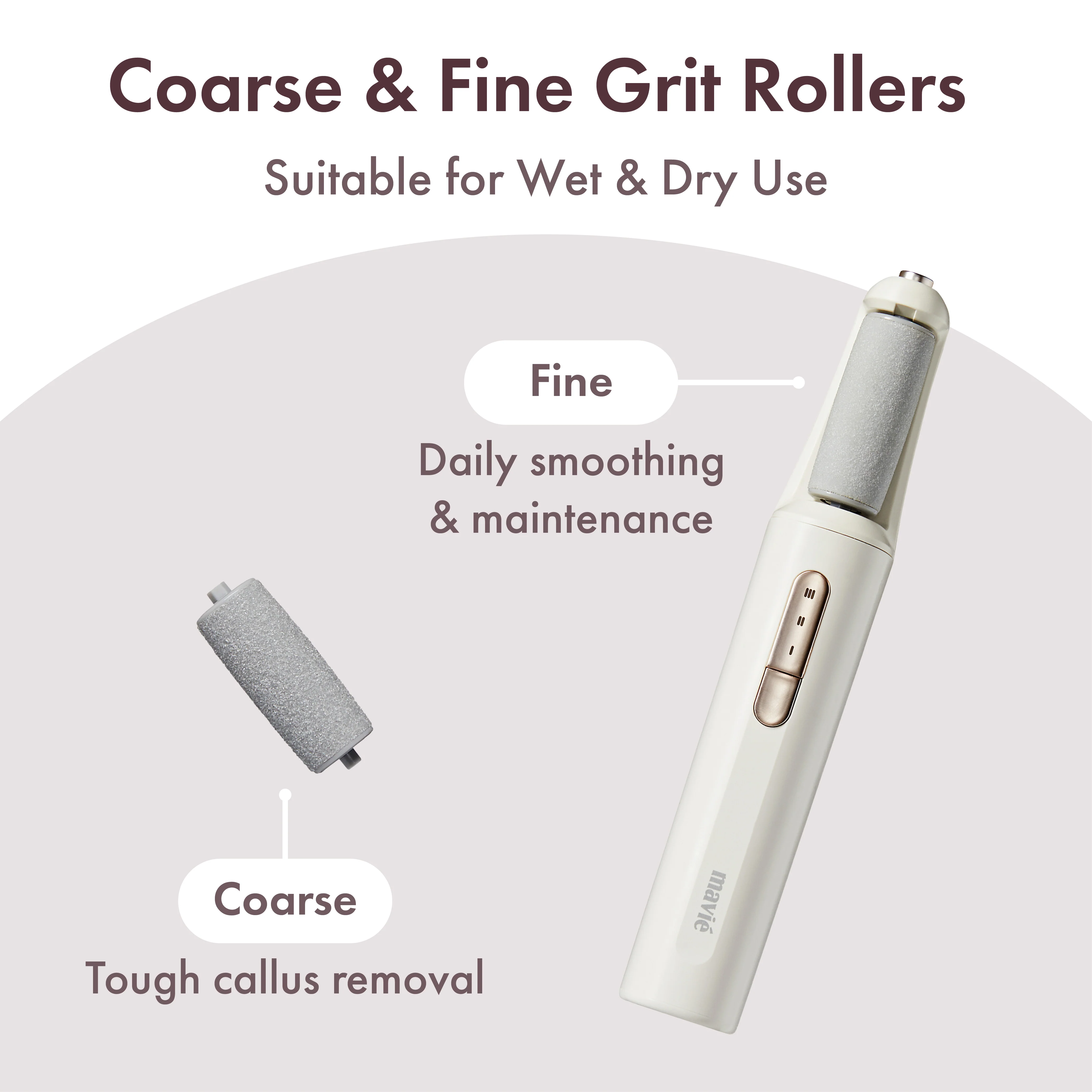 MAVIE Electric Foot File & Callus Remover – Cordless Professional Pedicure Tool with 3 Speeds & Dual Rollers (IPX7 Waterproof) - Image 8
