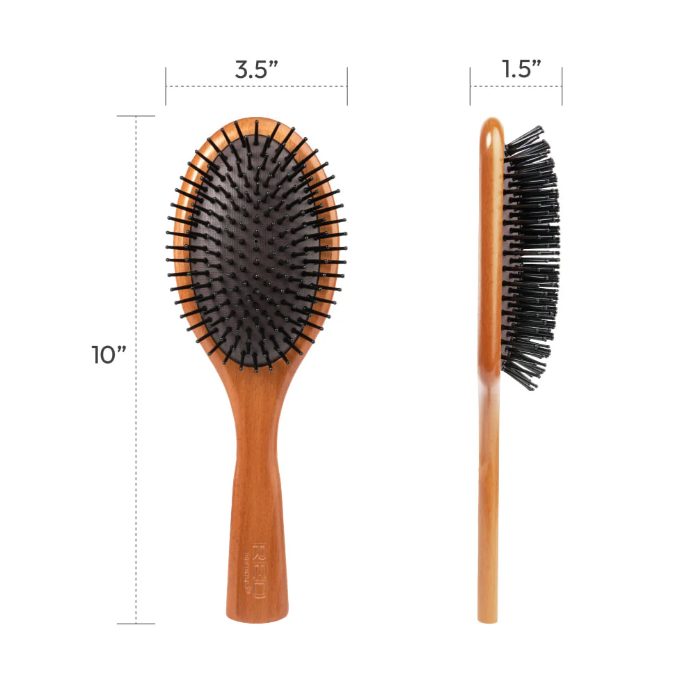 RED by KISS Evergreen Wooden Oval Paddle Hair Brush - Image 3