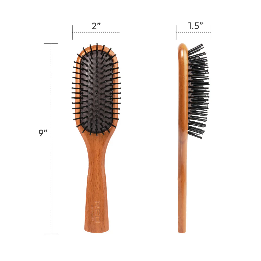 RED by KISS Evergreen Wooden Styling Mini Hair Brush - Image 3