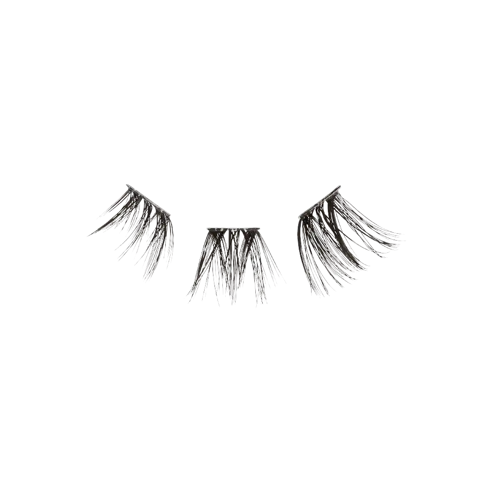 VLuxe By i•ENVY Extended Faux Mink Clear Band Cluster Lashes - Image 2