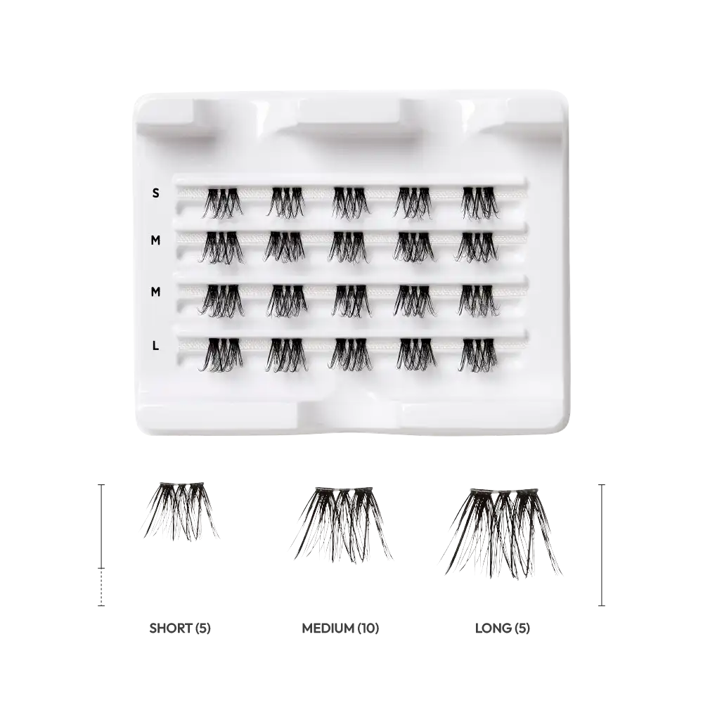 VLuxe By i•ENVY Extended Faux Mink Clear Band Cluster Lashes - Image 27