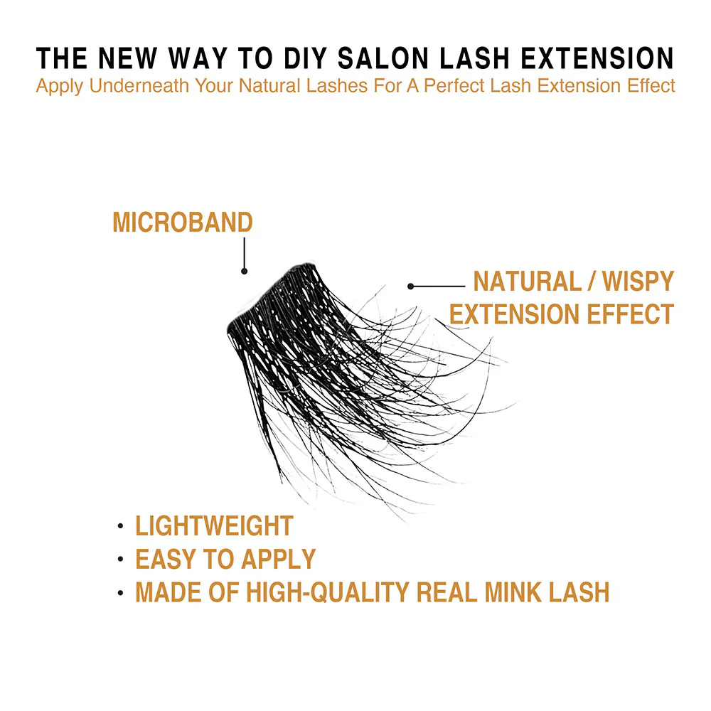 VLuxe By i•ENVY Extended Real Mink Cluster Lashes - Image 14