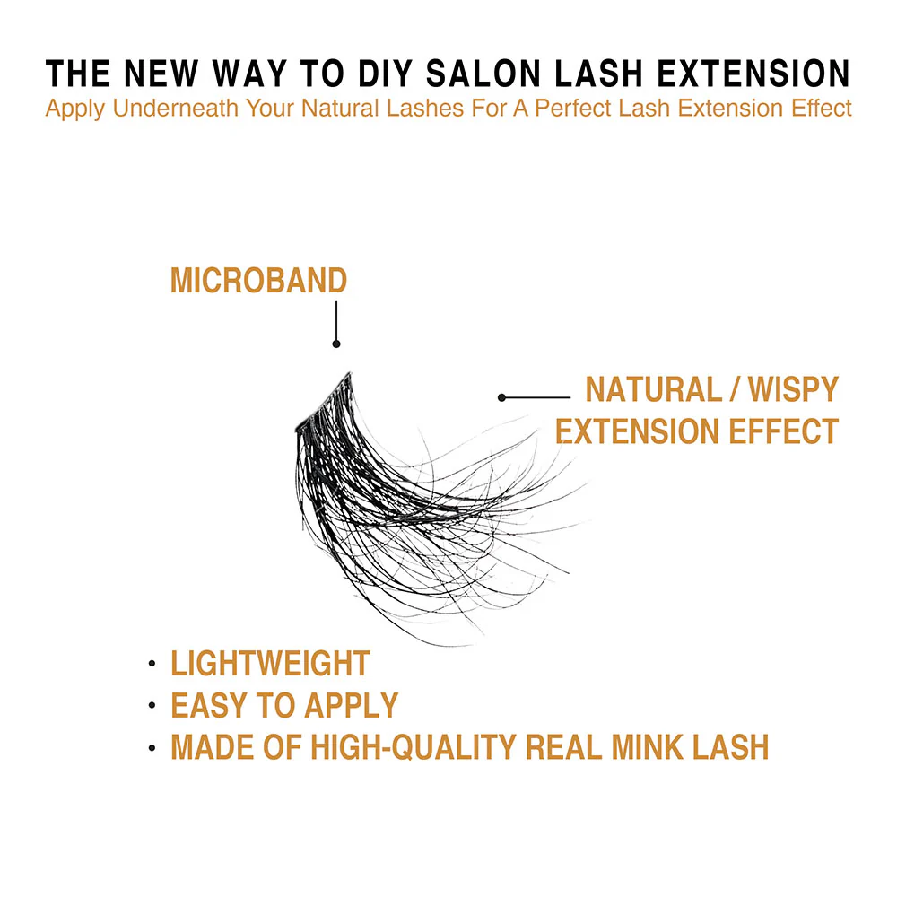 VLuxe By i•ENVY Extended Real Mink Cluster Lashes - Image 17