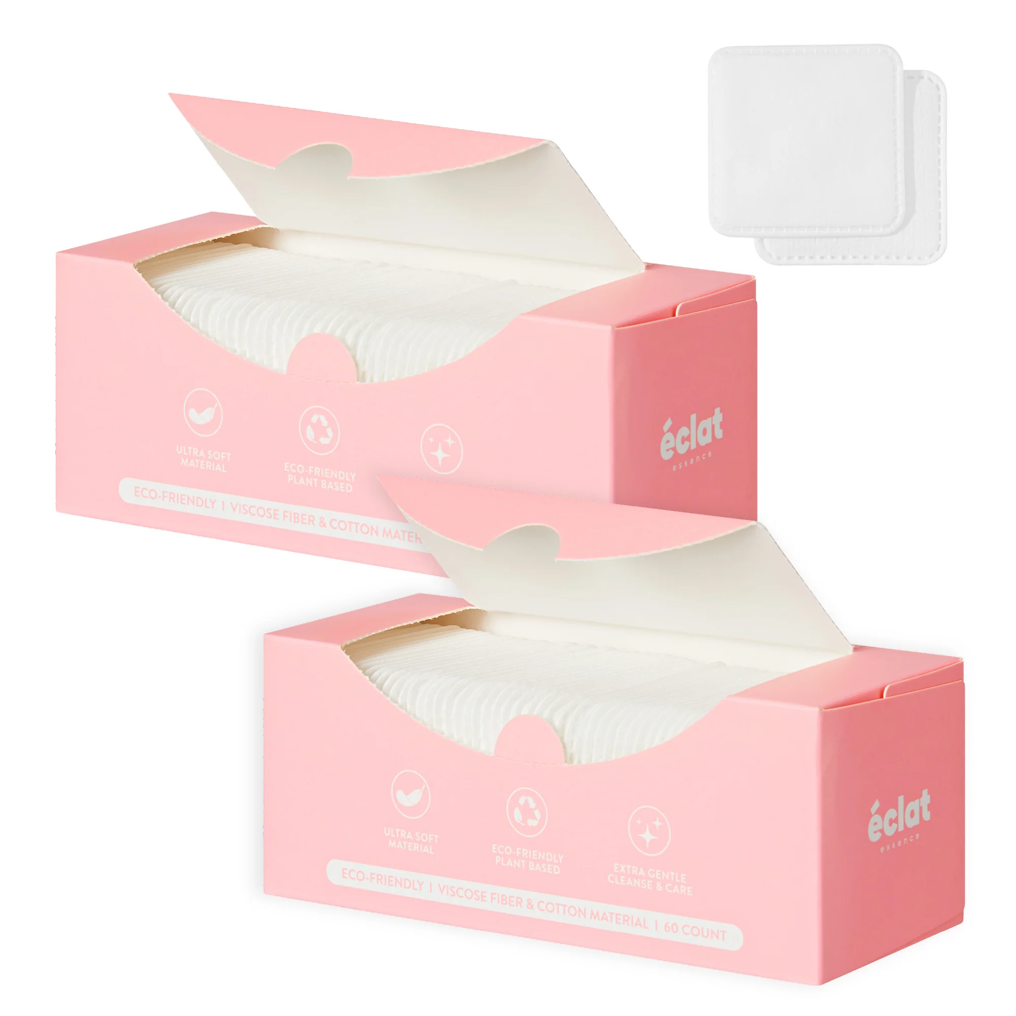 éclat Extra Large Cotton Squares – Dual-Sided, Soft & Durable Cotton Pads for Skincare & Cleansing - Image 7