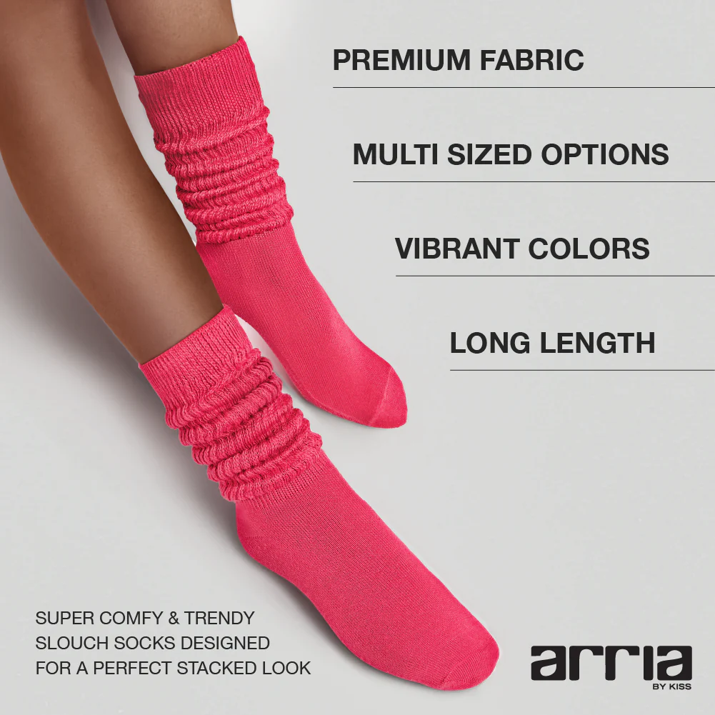 Arria Extra Long Soft Cotton Trendy Slouch Socks - Image 114