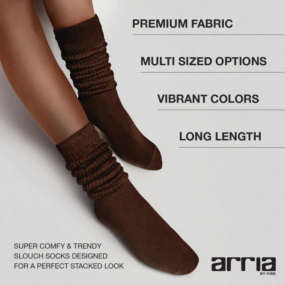 Arria Extra Long Soft Cotton Trendy Slouch Socks - Image 14
