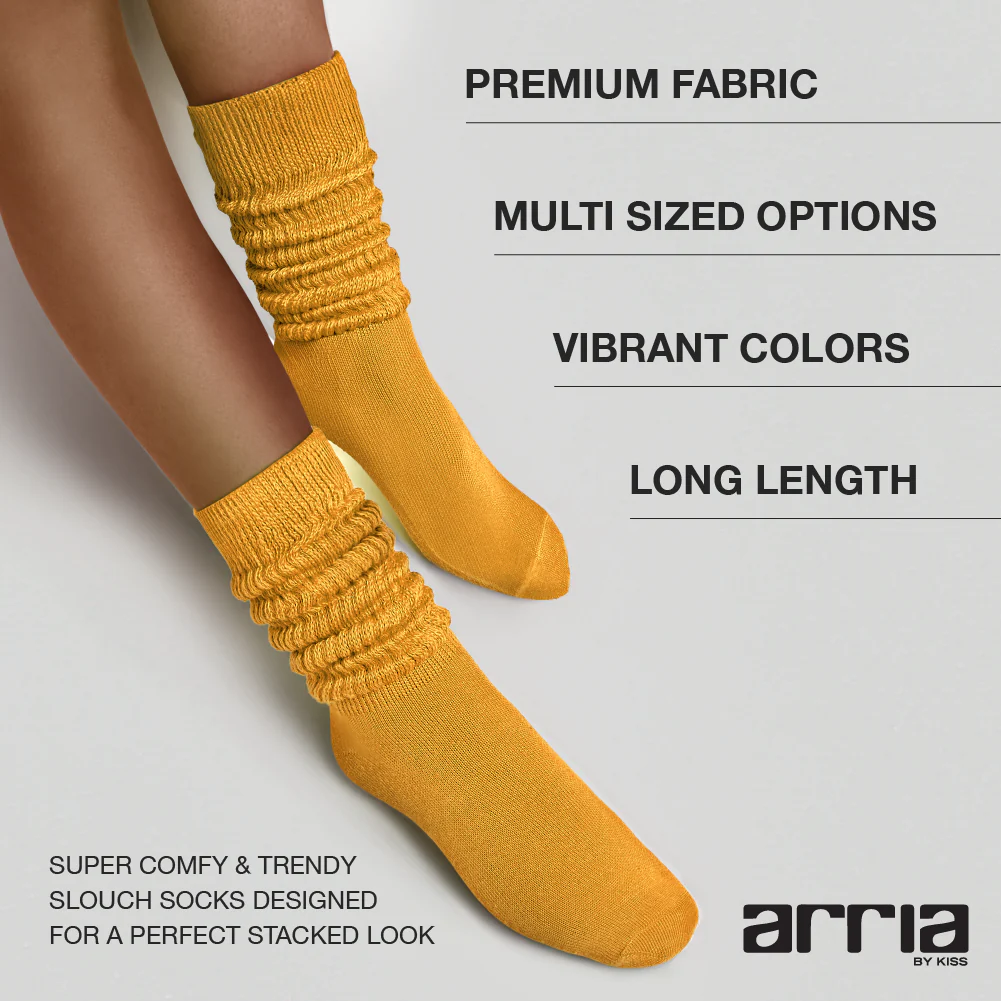 Arria Extra Long Soft Cotton Trendy Slouch Socks - Image 16