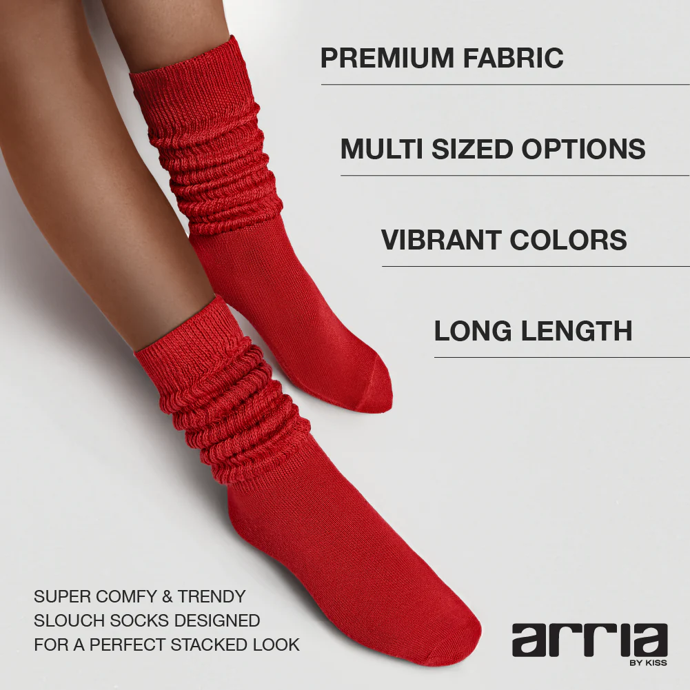 Arria Extra Long Soft Cotton Trendy Slouch Socks - Image 17