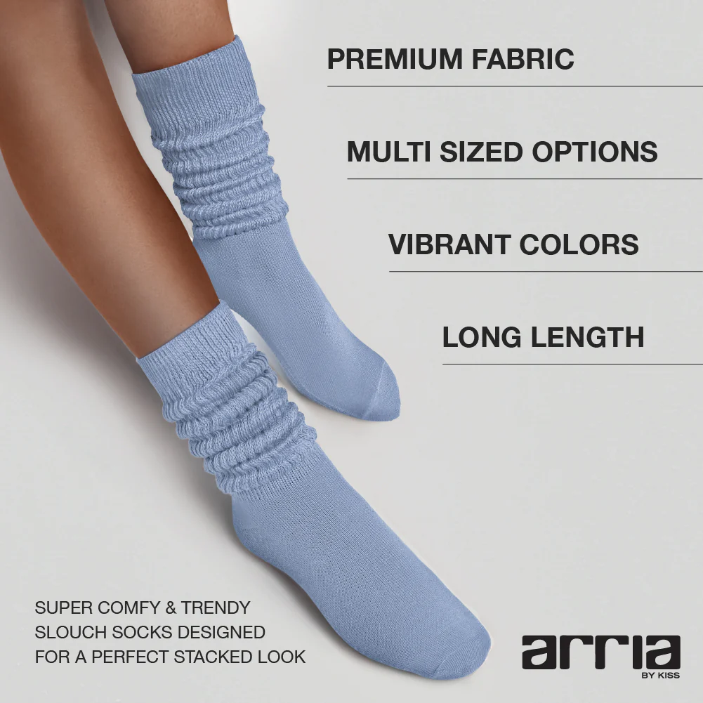 Arria Extra Long Soft Cotton Trendy Slouch Socks - Image 22