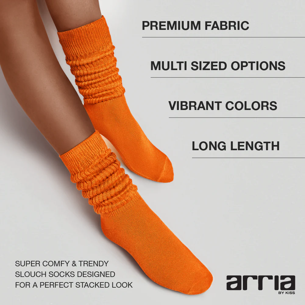 Arria Extra Long Soft Cotton Trendy Slouch Socks - Image 24