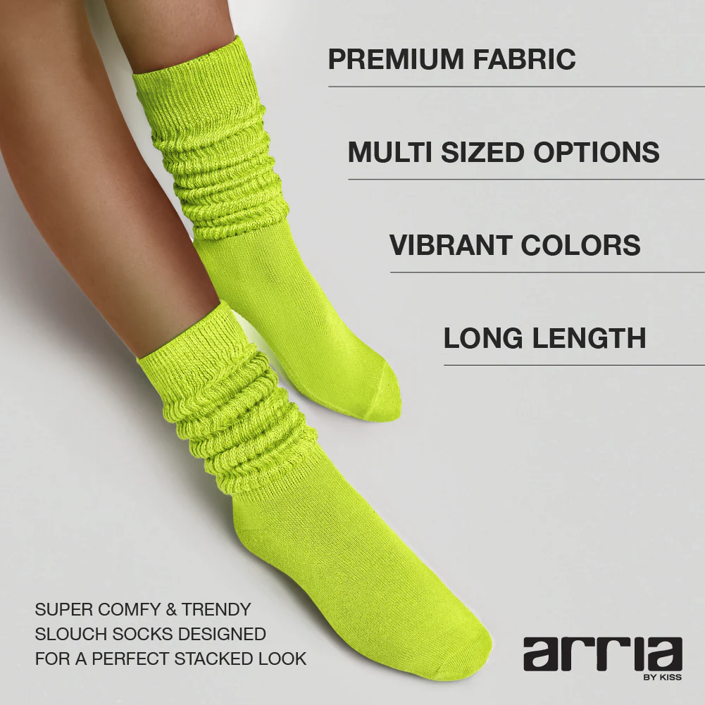 Arria Extra Long Soft Cotton Trendy Slouch Socks - Image 25