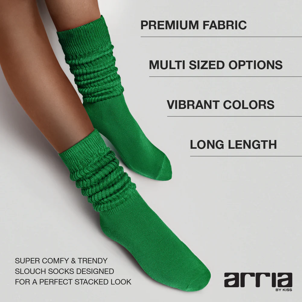 Arria Extra Long Soft Cotton Trendy Slouch Socks - Image 26