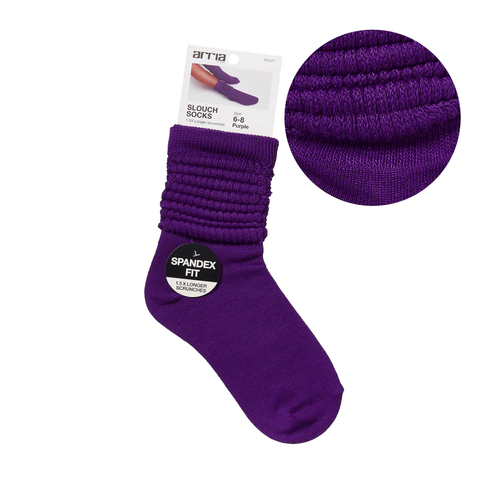 Arria Extra Long Soft Cotton Trendy Slouch Socks - Image 7