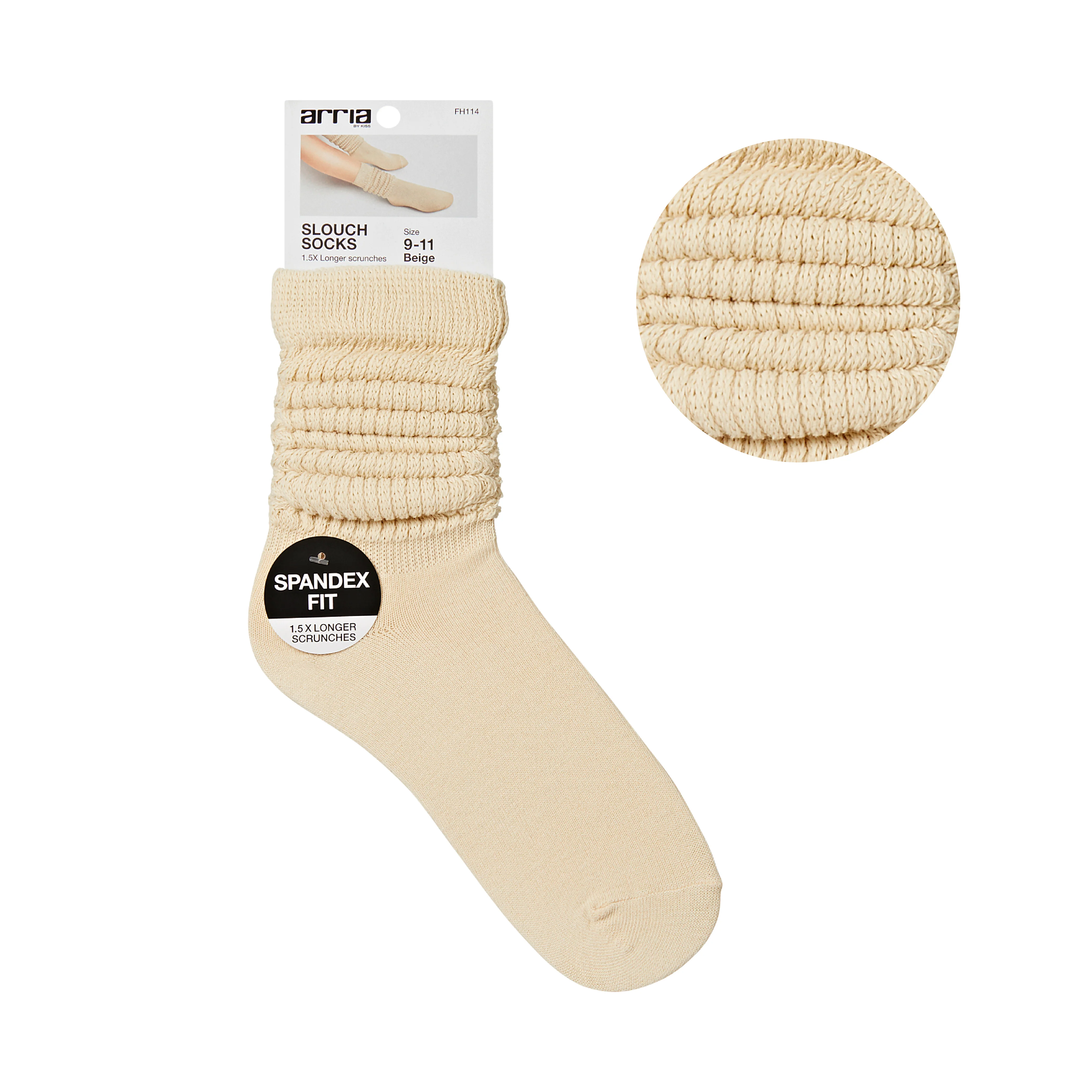 ARRIA Extra Long Soft Cotton Trendy Slouch Socks – Classic Everyday Neutrals, 80s Retro Heavy Scrunch - Image 43