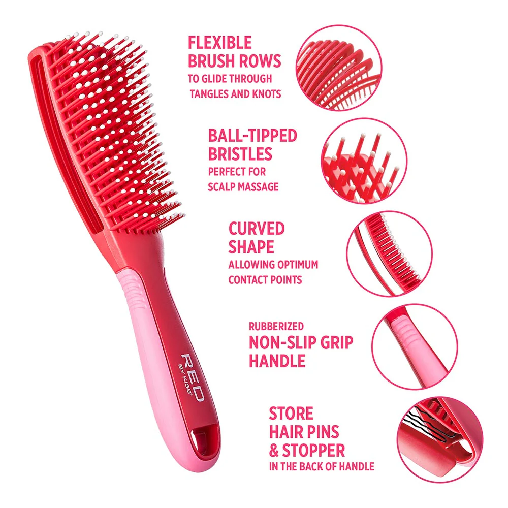 RED by KISS EZ Glide Detangling Brush - Image 4