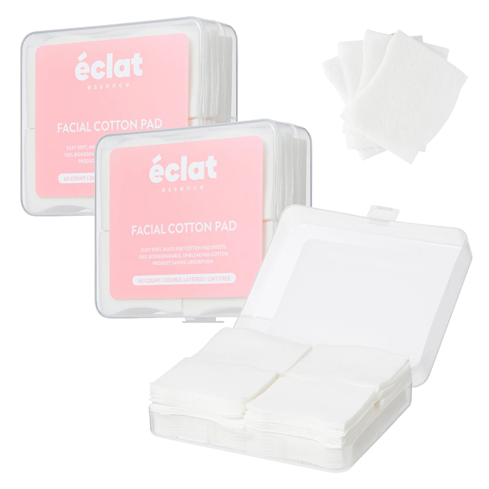 éclat Facial Cotton Pad Sheets – Ultra-Soft, Multi-Use, Unbleached & Biodegradable Cotton for Skincare - Image 8