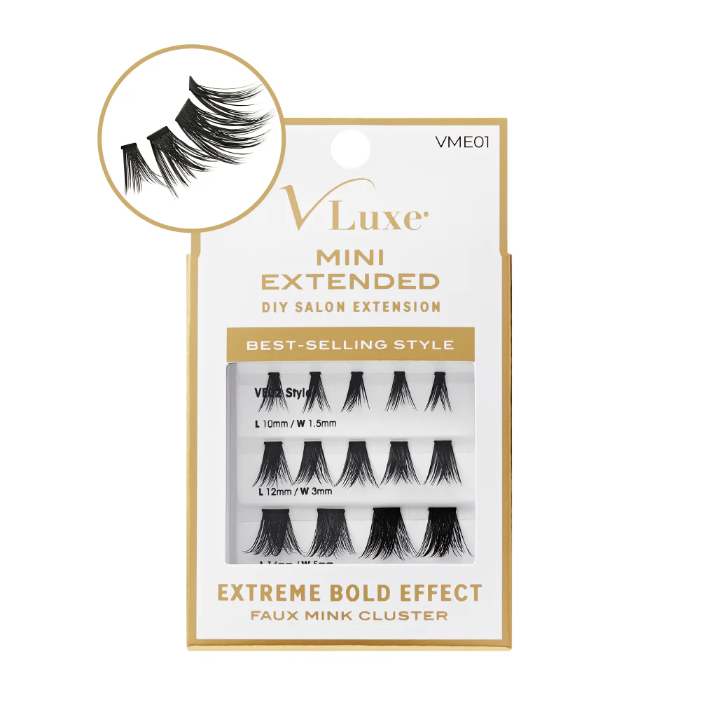 VLuxe By i•ENVY Faux Mink Lash Cluster Mini Extended - Refill for Mini Lash Palette - Image 10
