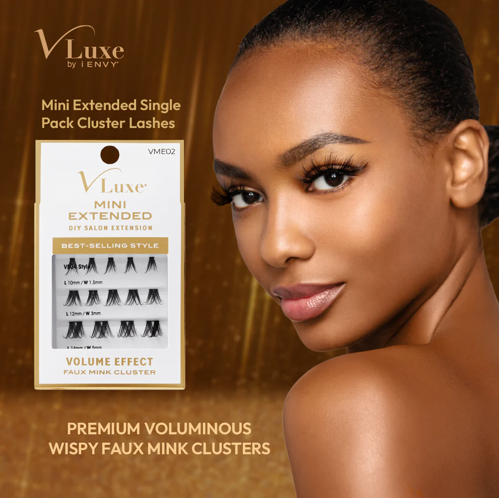 VLuxe By i•ENVY Faux Mink Lash Cluster Mini Extended - Refill for Mini Lash Palette - Image 14