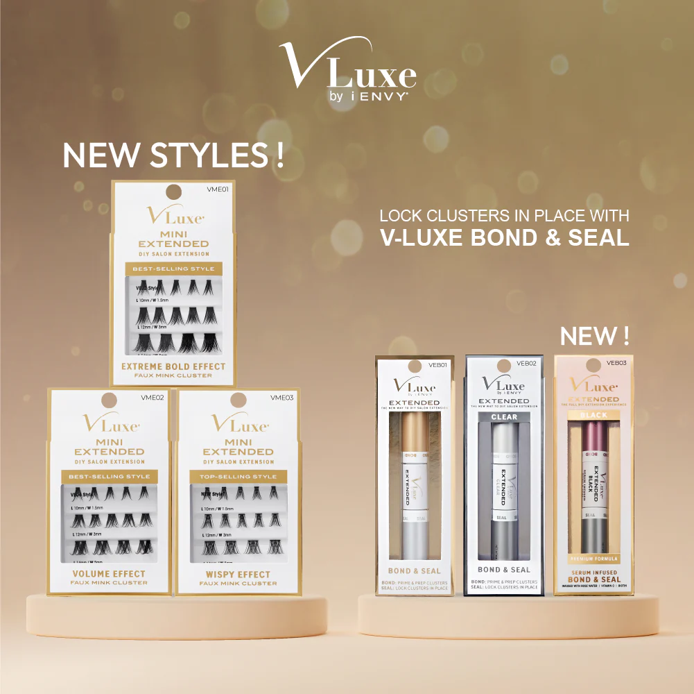 VLuxe By i•ENVY Faux Mink Lash Cluster Mini Extended - Refill for Mini Lash Palette - Image 15