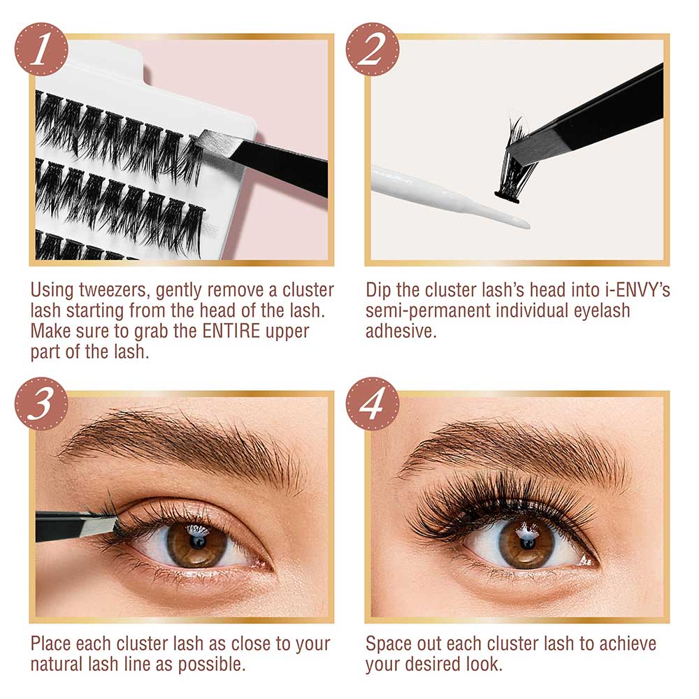 VLuxe By i•ENVY Faux Mink Volume Extension Cluster Lashes - Image 13