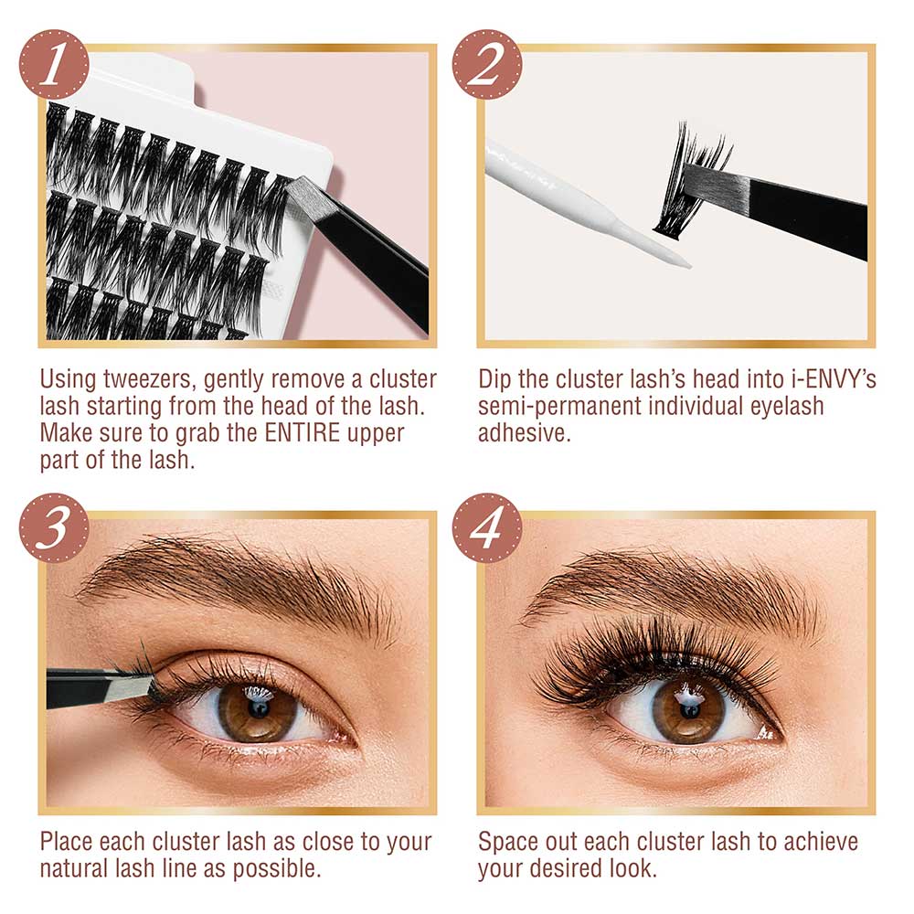 VLuxe By i•ENVY Faux Mink Volume Extension Cluster Lashes - Image 14