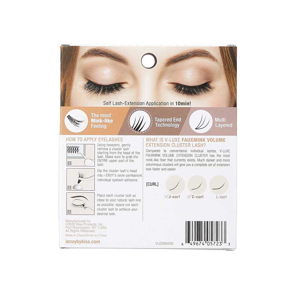 VLuxe By i•ENVY Faux Mink Volume Extension Cluster Lashes - Image 16