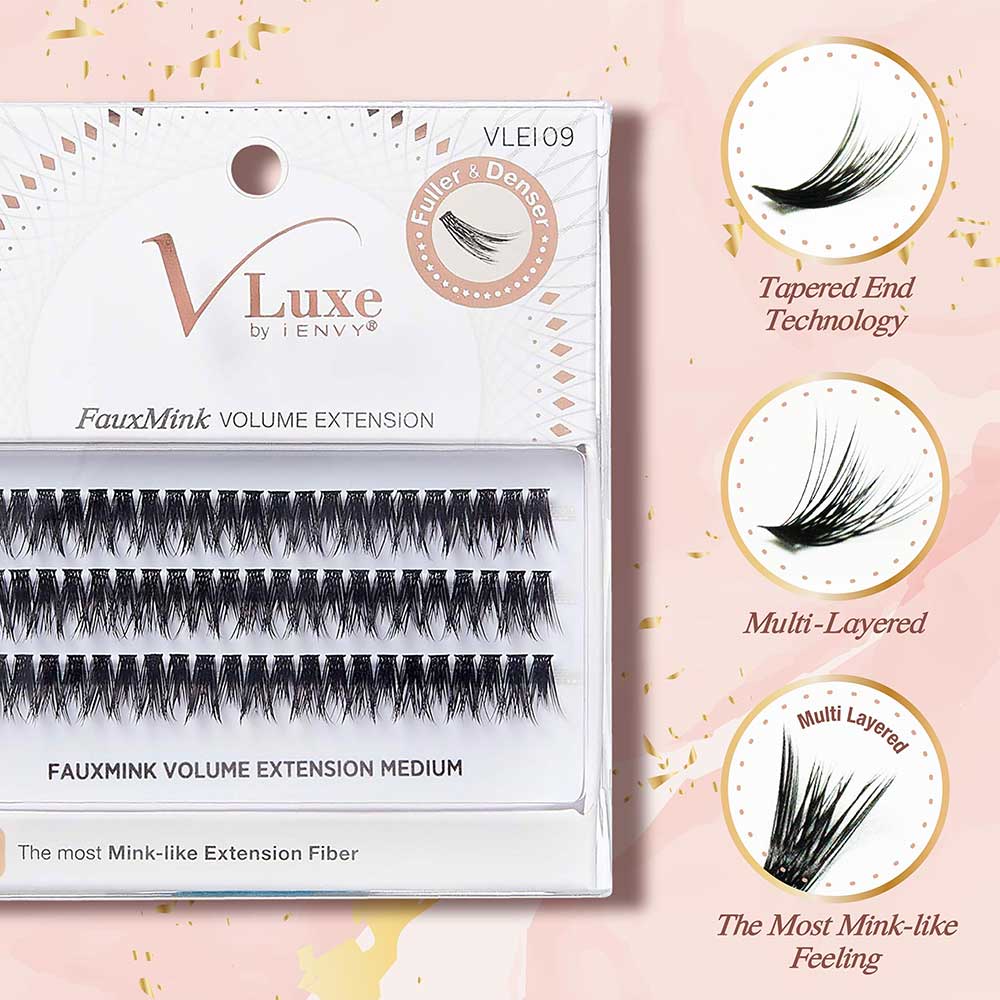VLuxe By i•ENVY Faux Mink Volume Extension Cluster Lashes - Image 9
