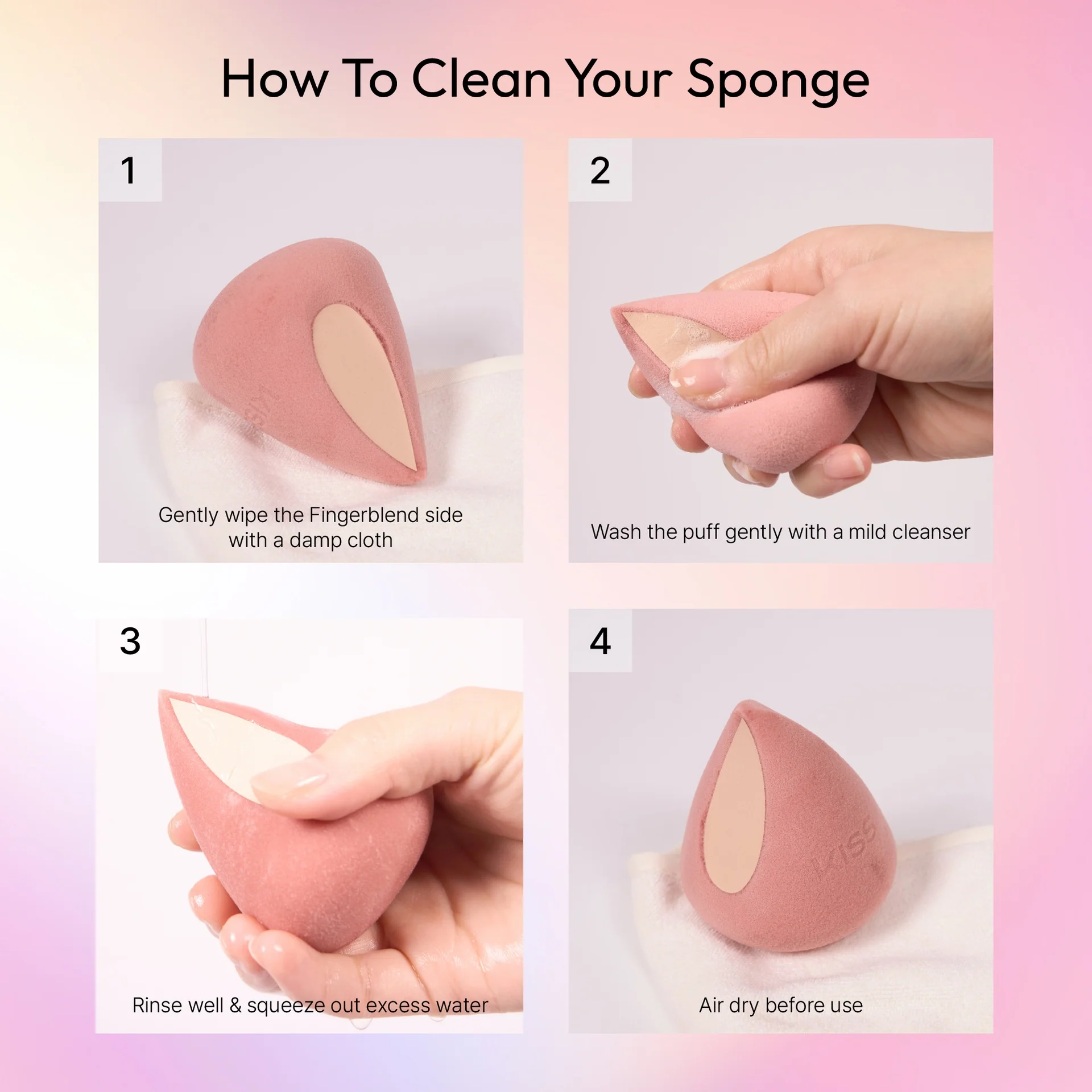 Kiss New York Fingerblend Reusable Makeup Sponge - Latex-Free, Wet or Dry Use for Liquid & Powder - Image 11