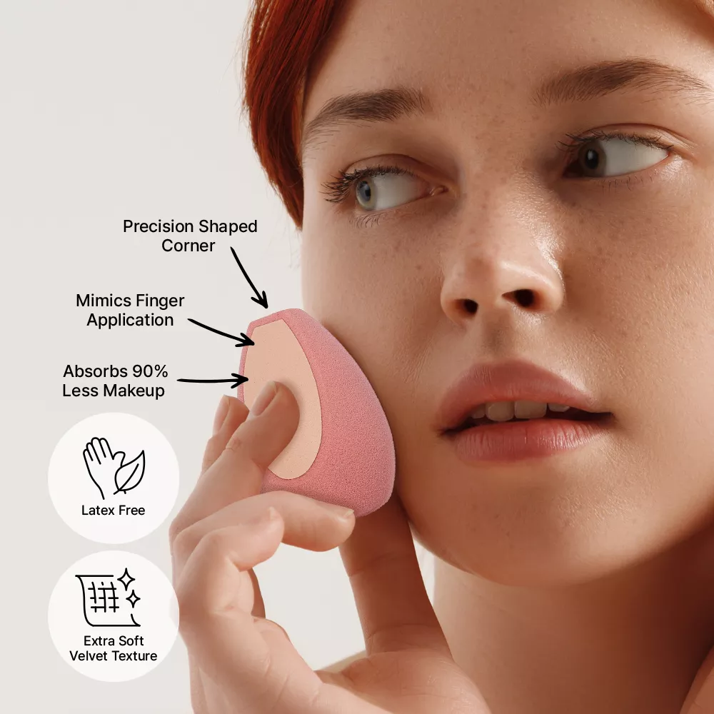 Kiss New York Fingerblend Reusable Makeup Sponge - Latex-Free, Wet or Dry Use for Liquid & Powder - Image 2