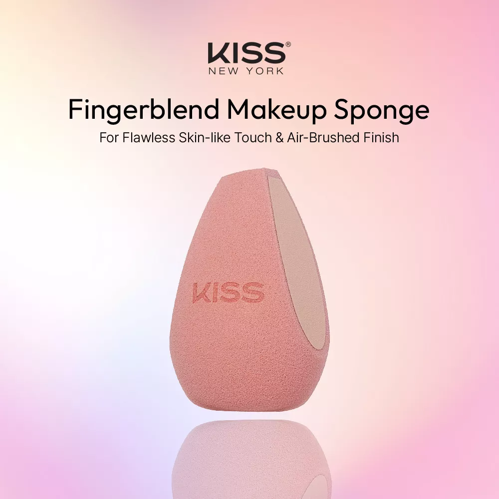 Kiss New York Fingerblend Reusable Makeup Sponge - Latex-Free, Wet or Dry Use for Liquid & Powder - Image 3