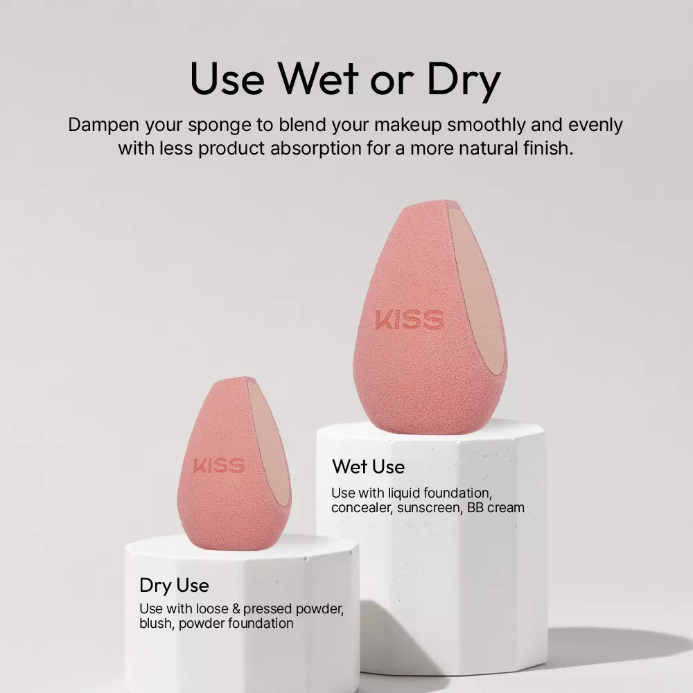 Kiss New York Fingerblend Reusable Makeup Sponge - Latex-Free, Wet or Dry Use for Liquid & Powder - Image 4