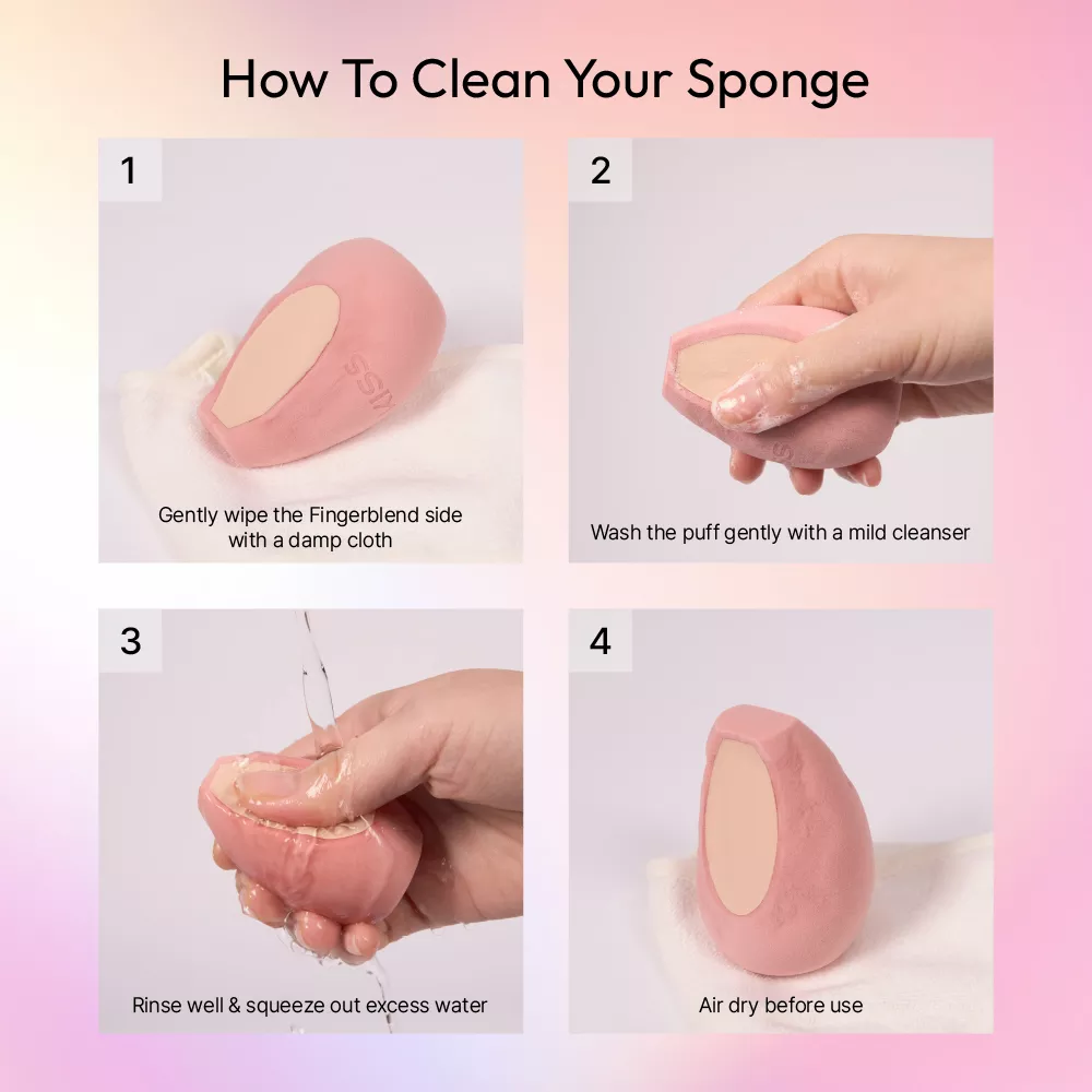 Kiss New York Fingerblend Reusable Makeup Sponge - Latex-Free, Wet or Dry Use for Liquid & Powder - Image 5