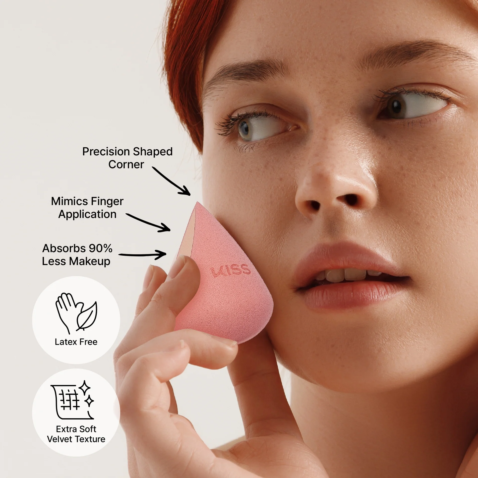 Kiss New York Fingerblend Reusable Makeup Sponge - Latex-Free, Wet or Dry Use for Liquid & Powder - Image 8