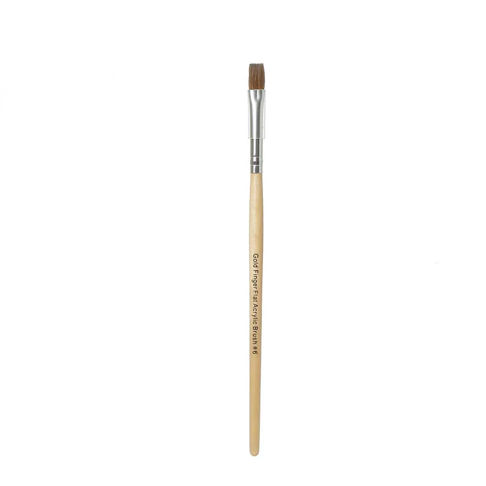 Gold Finger Flat Acrylic Brush - Image 5