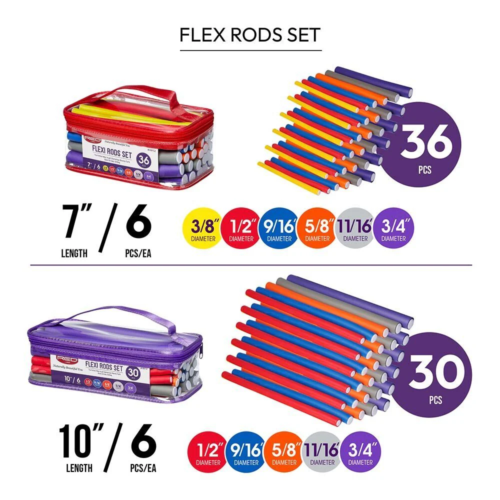 RED by KISS Flexi Rods 10" Length Set (30pcs) - Image 6