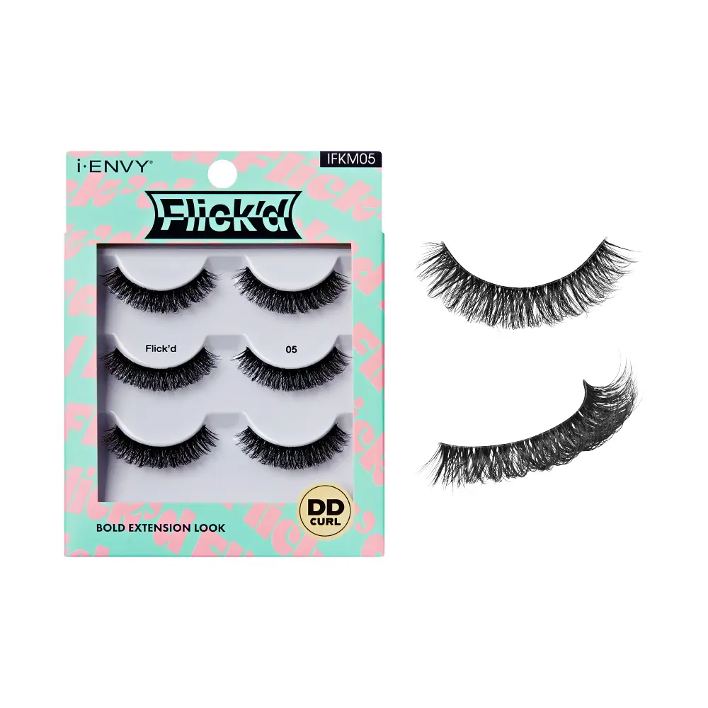 I-ENVY Flick’d LD & DD Curl Strip Lashes – 3 Pairs Fluffy Wispy Multi Pack - Image 15