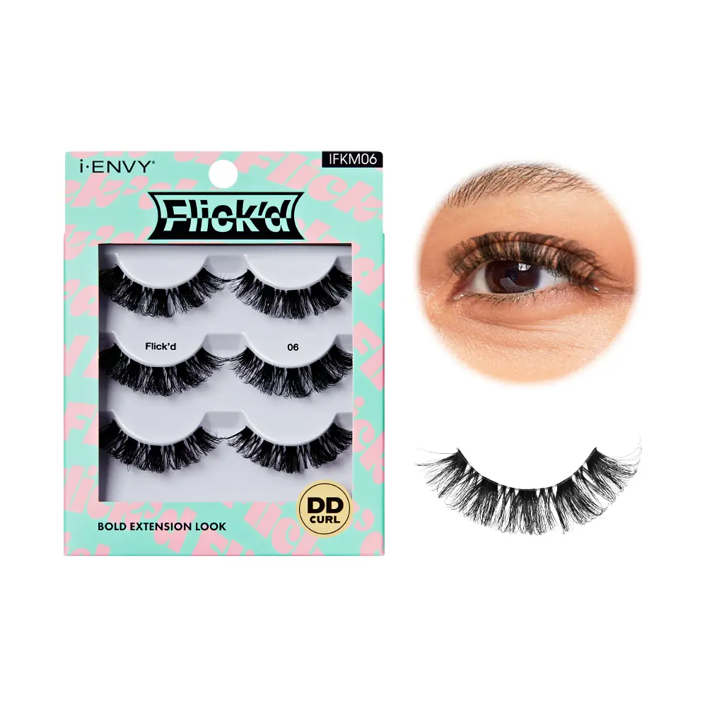 I-ENVY Flick’d LD & DD Curl Strip Lashes – 3 Pairs Fluffy Wispy Multi Pack - Image 16
