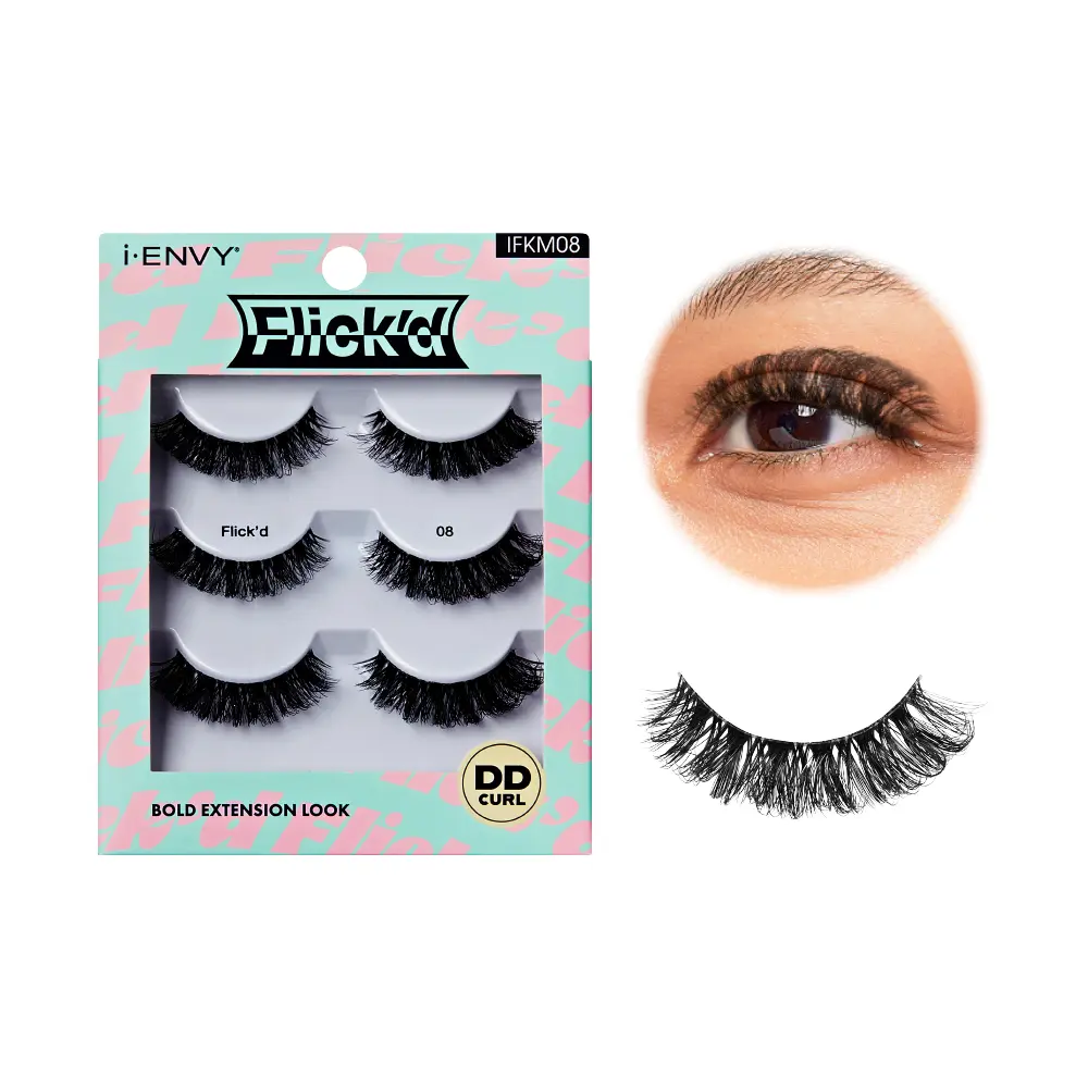 I-ENVY Flick’d LD & DD Curl Strip Lashes – 3 Pairs Fluffy Wispy Multi Pack - Image 34